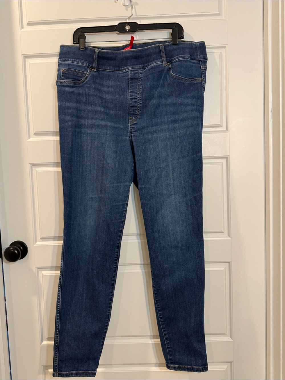 Spanx Ankle Skinny Jeans Womens Pull On High Rise Dark Wash 2X